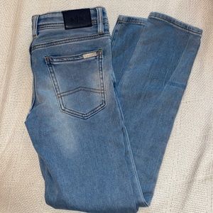 Armani Exchange Girls blue skinny jeans